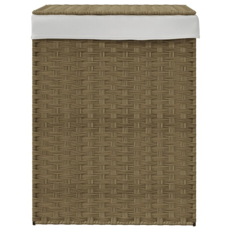 vidaXL Wasmand met deksel 46x33x60 cm poly rattan afbeelding3 - 1
