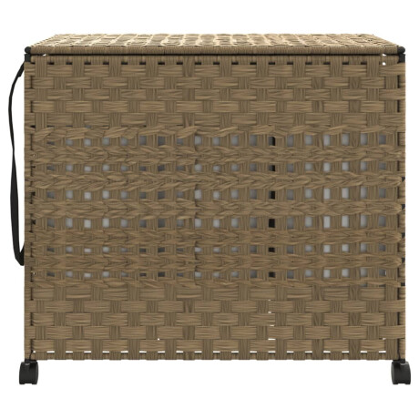 vidaXL Wasmand op wielen 66x35x60 cm rattan afbeelding3 - 1