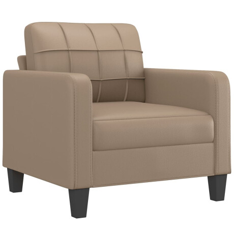 vidaXL 4-delige Loungeset met kussens kunstleer cappuccinokleurig afbeelding3 - 1