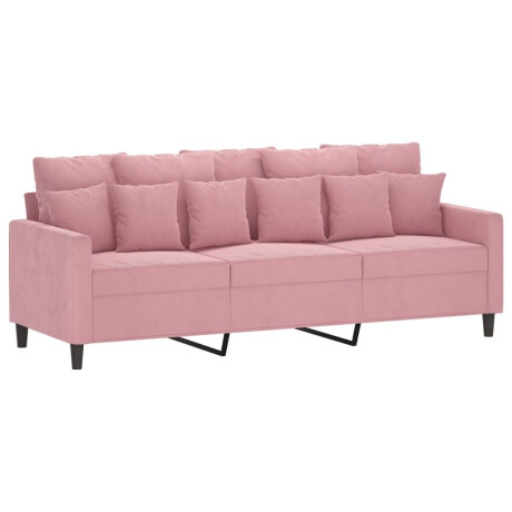 vidaXL 4-delige Loungeset met kussens fluweel roze afbeelding3 - 1