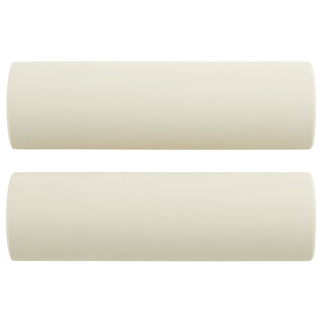 vidaXL 3-delige Loungeset met kussens fluweel crèmekleurig afbeelding3 - 1