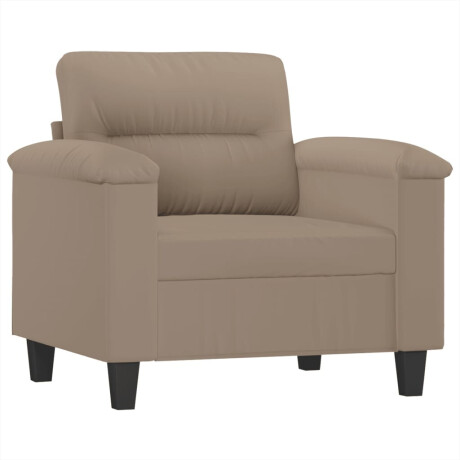 vidaXL 3-delige Loungeset met kussens microvezelstof taupe afbeelding3 - 1