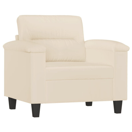 vidaXL 4-delige Loungeset met kussens microvezelstof beige afbeelding3 - 1