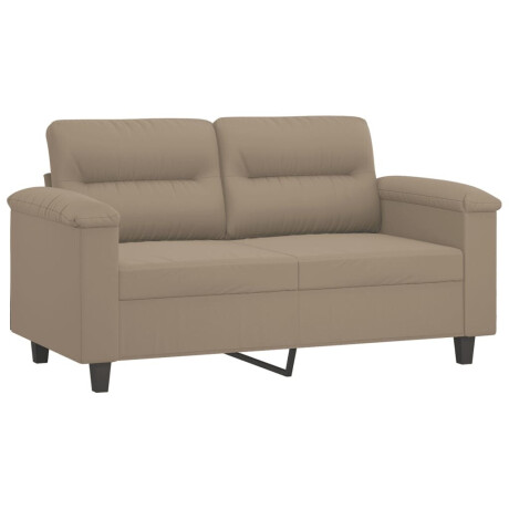 vidaXL 3-delige Loungeset met kussens microvezelstof taupe afbeelding3 - 1