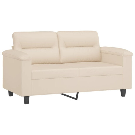 vidaXL 2-delige Loungeset met kussens microvezelstof beige afbeelding3 - 1