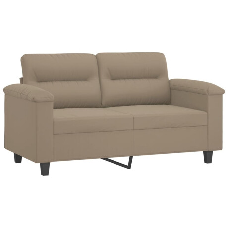 vidaXL 3-delige Loungeset met kussens microvezelstof taupe afbeelding3 - 1
