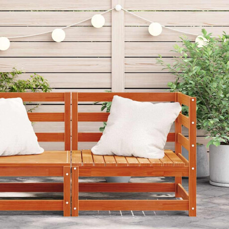 vidaXL Tuinhoekbank 2 st 70x70x67 cm massief grenenhout wasbruin afbeelding3 - 1