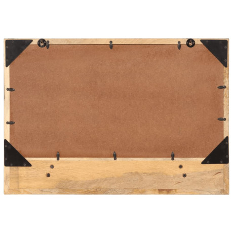 vidaXL Spiegel met schap 80x8x55 cm glas en massief mangohout afbeelding3 - 1