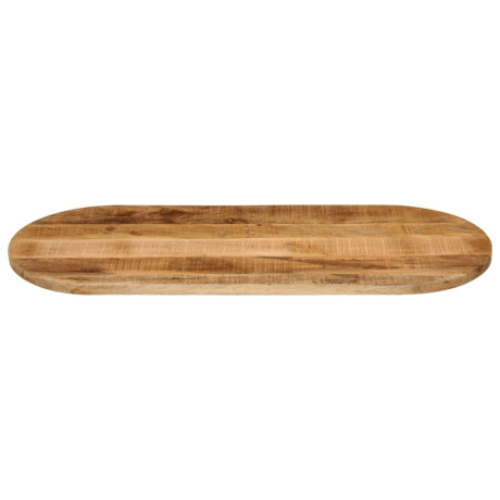 vidaXL Tafelblad ovaal 110x50x3,8 cm massief ruw mangohout afbeelding3 - 1