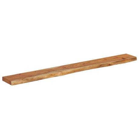 vidaXL Wandschap rechthoekig natuurlijke rand 140x20x3,8 cm acaciahout afbeelding3 - 1
