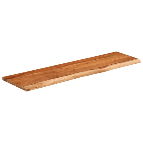 vidaXL Wandschap rechthoekig natuurlijke rand 90x30x3,8 cm acaciahout afbeelding3 - 1