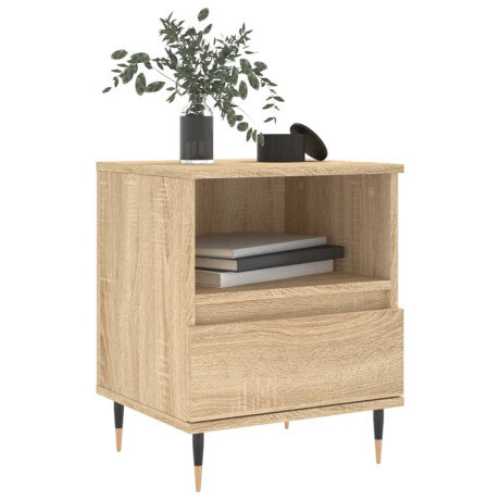 vidaXL Nachtkastje 40x35x50 cm bewerkt hout sonoma eikenkleurig afbeelding3 - 1