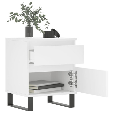 vidaXL Nachtkastjes 2 st 40x35x50 cm bewerkt hout wit afbeelding3 - 1