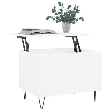 vidaXL Salontafel 60x44,5x45 cm bewerkt hout wit afbeelding3 - 1