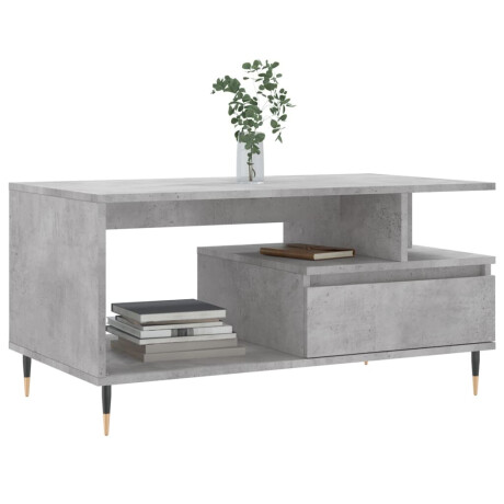 vidaXL Salontafel 90x49x45 cm bewerkt hout betongrijs afbeelding3 - 1