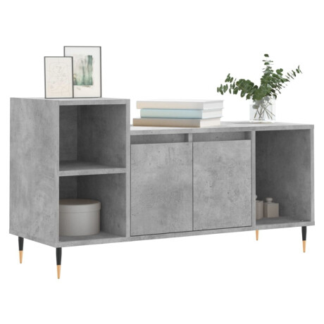 vidaXL Tv-meubel 100x35x55 cm bewerkt hout betongrijs afbeelding3 - 1