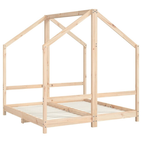 vidaXL Kinderbedframe 2x(70x140) cm massief grenenhout afbeelding3 - 1