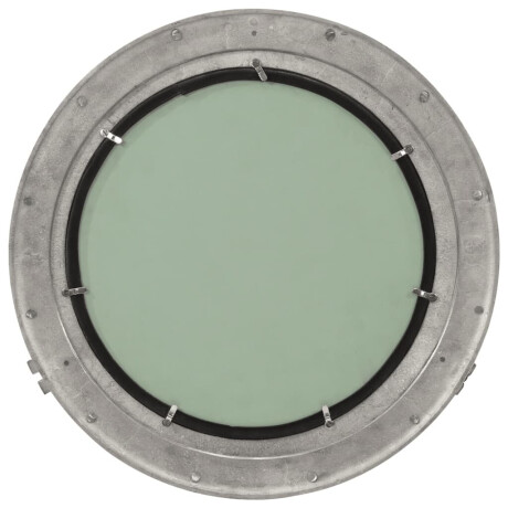 vidaXL Wandspiegel patrijspoort Ø50 cm aluminium en glas afbeelding3 - 1