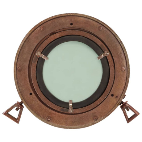 vidaXL Wandspiegel patrijspoort Ø23 cm aluminium en glas afbeelding3 - 1