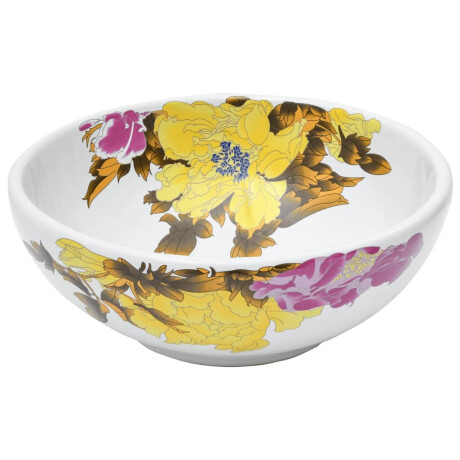 vidaXL Opzetwasbak rond Φ41x14 cm keramiek meerkleurig afbeelding3 - 1