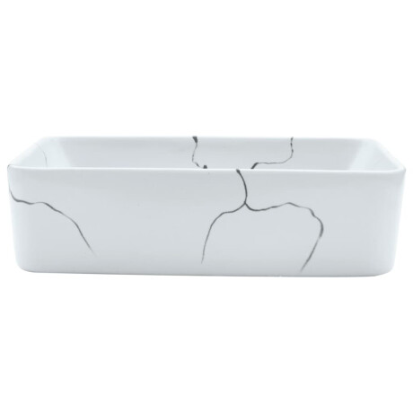 vidaXL Opzetwasbak rechthoekig 46x35,5x13 cm keramiek wit afbeelding3 - 1