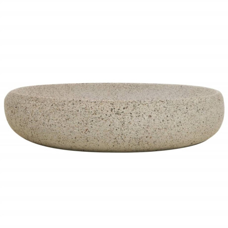 vidaXL Opzetwasbak ovaal 59x40x15 cm keramiek zandkleurig afbeelding3 - 1