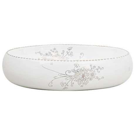 vidaXL Opzetwasbak ovaal 59x40x15 cm keramiek wit afbeelding3 - 1