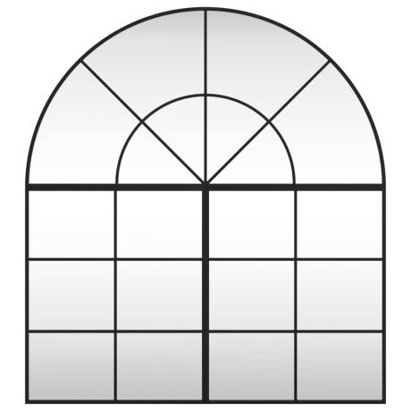 vidaXL Wandspiegel boog 100x110 cm ijzer zwart afbeelding3 - 1
