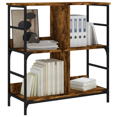 vidaXL Boekenrek 78,5x33x82 cm bewerkt hout gerookt eikenkleurig afbeelding3 - 1