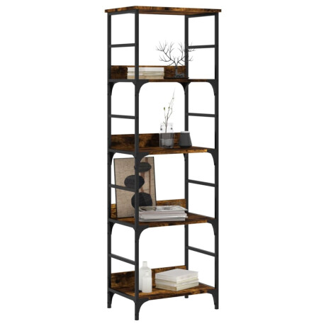 vidaXL Boekenrek 50x33x153 cm bewerkt hout gerookt eikenkleurig afbeelding3 - 1
