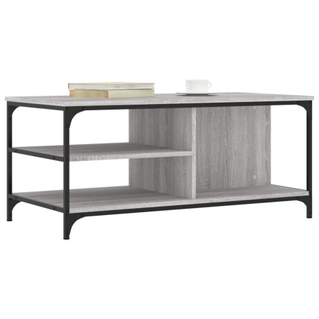 vidaXL Salontafel 100x50x45 cm bewerkt hout grijs sonoma afbeelding3 - 1