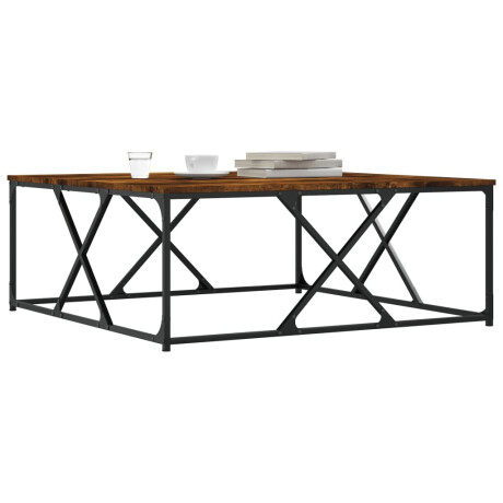 vidaXL Salontafel 100x100x40 cm bewerkt hout gerookt eikenkleurig afbeelding3 - 1