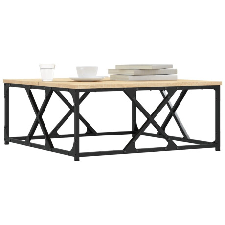 vidaXL Salontafel 70x70x30 cm bewerkt hout sonoma eikenkleurig afbeelding3 - 1