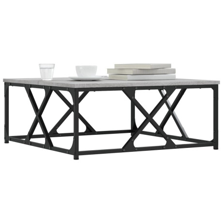 vidaXL Salontafel 70x70x30 cm bewerkt hout grijs sonoma afbeelding3 - 1