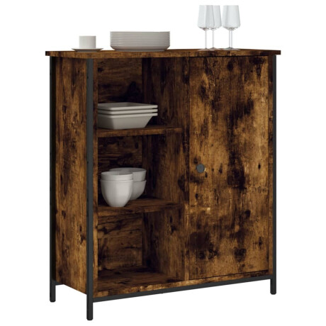 vidaXL Dressoir 70x30x80 cm bewerkt hout gerookt eikenkleurig afbeelding3 - 1
