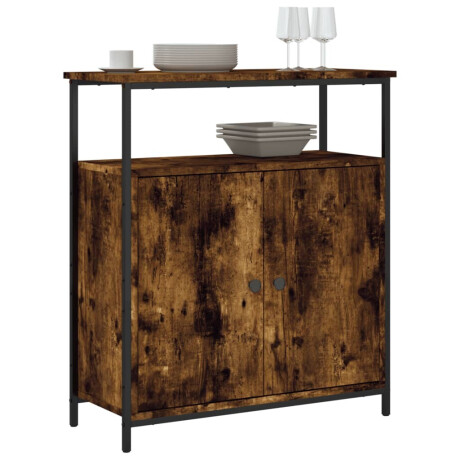 vidaXL Dressoir 70x30x80 cm bewerkt hout gerookt eikenkleurig afbeelding3 - 1