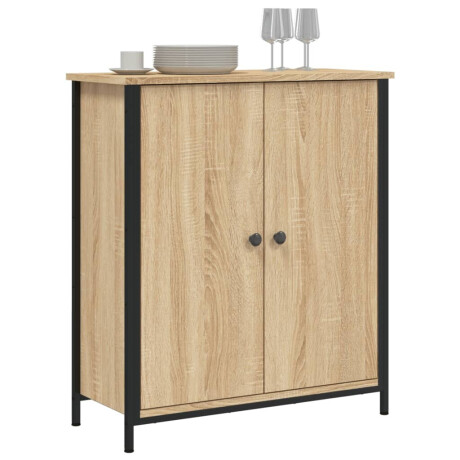 vidaXL Dressoir 70x30x80 cm bewerkt hout sonoma eikenkleurig afbeelding3 - 1