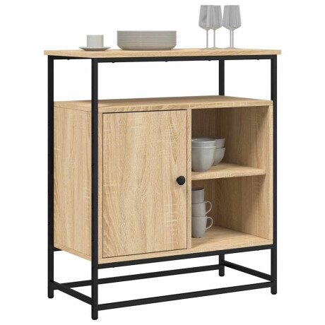 vidaXL Dressoir Sonoma Eiken 69x35x80 cm Bewerkt Hout afbeelding3 - 1