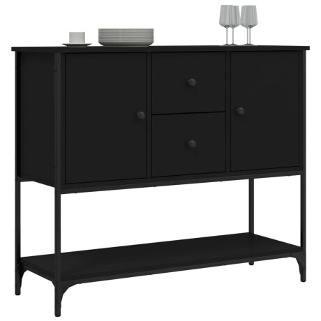 vidaXL Dressoir 100x36x85 cm bewerkt hout zwart afbeelding3 - 1