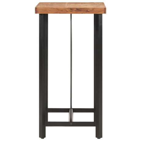 vidaXL Bartafel 55x55x107 cm massief acaciahout en ijzer afbeelding3 - 1
