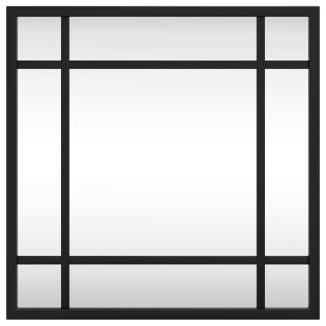 vidaXL Wandspiegel vierkant 30x30 cm ijzer zwart afbeelding3 - 1