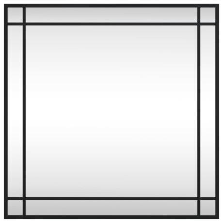 vidaXL Wandspiegel vierkant 60x60 cm ijzer zwart afbeelding3 - 1