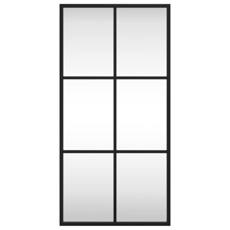 vidaXL Wandspiegel rechthoekig 30x60 cm ijzer zwart afbeelding3 - 1
