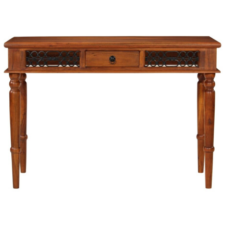 vidaXL Bureau met lade 110x50x76 cm massief acaciahout afbeelding3 - 1