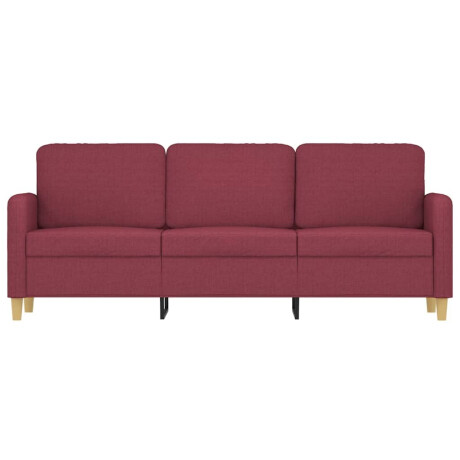 vidaXL Driezitsbank 180 cm stof wijnrood afbeelding3 - 1
