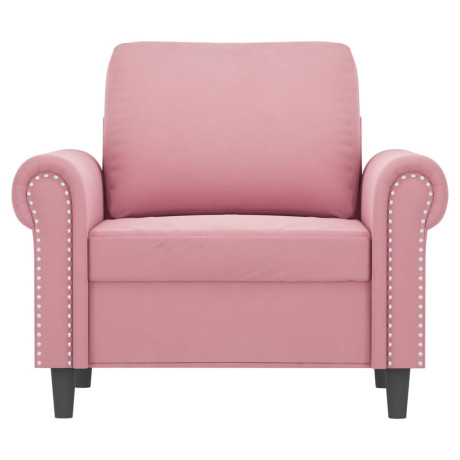 vidaXL Fauteuil 60 cm fluweel roze afbeelding3 - 1