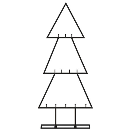 vidaXL Kerstdecoratie kerstboom 60 cm metaal zwart afbeelding3 - 1