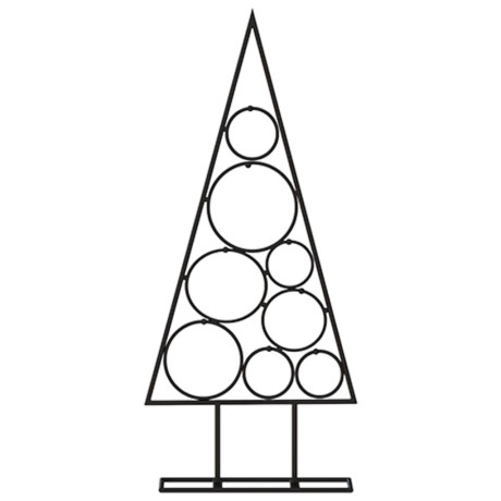 vidaXL Kerstdecoratie kerstboom 60 cm metaal zwart afbeelding3 - 1