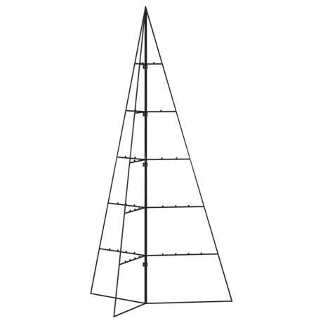 vidaXL Kerstdecoratie kerstboom 100 cm metaal zwart afbeelding3 - 1