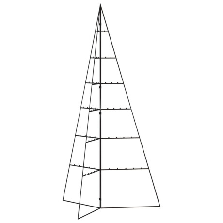 vidaXL Kerstdecoratie kerstboom 140 cm metaal zwart afbeelding3 - 1